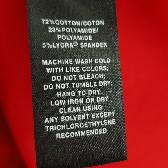 Lafayette 148 New York Stretch Cotton Straight Shirt S Red - Picture 14 of 14